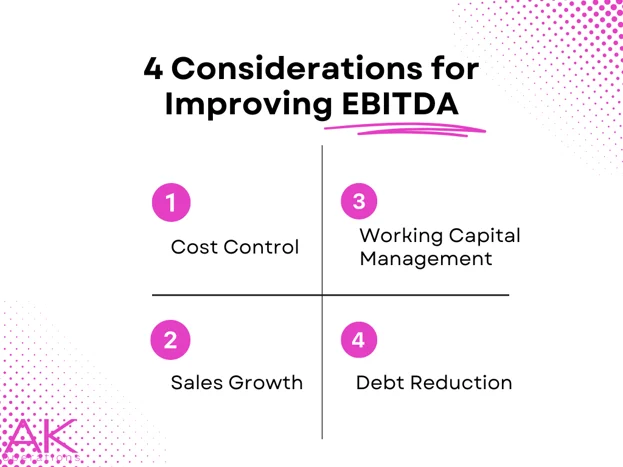 Considerations for improving EBITDA