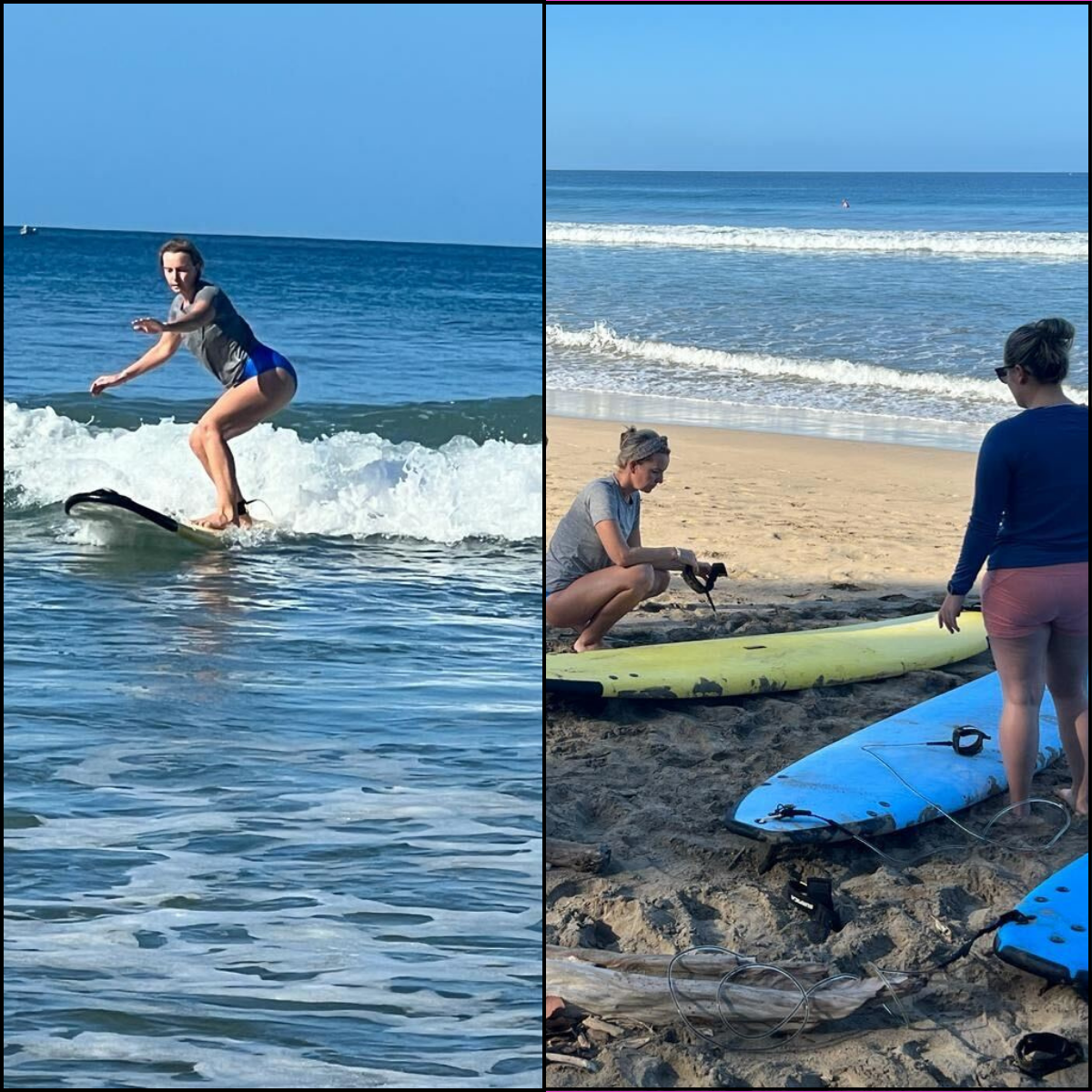 how to surf and standing up on our first try. how to surf and standing up on our first try.